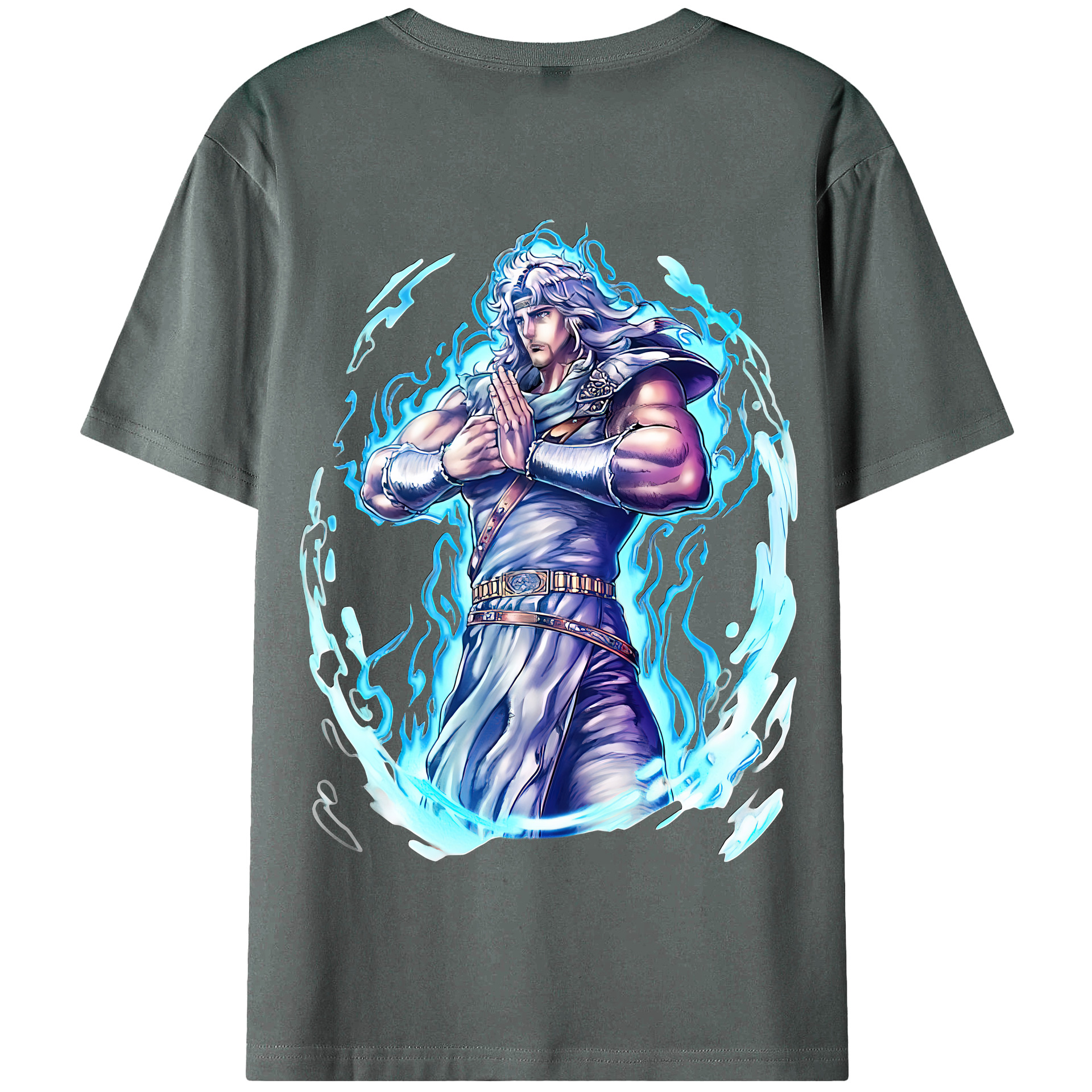 （画像用） 北斗の拳 Fist of the North Star 綿100％半袖Tシャツ（背面プリント）